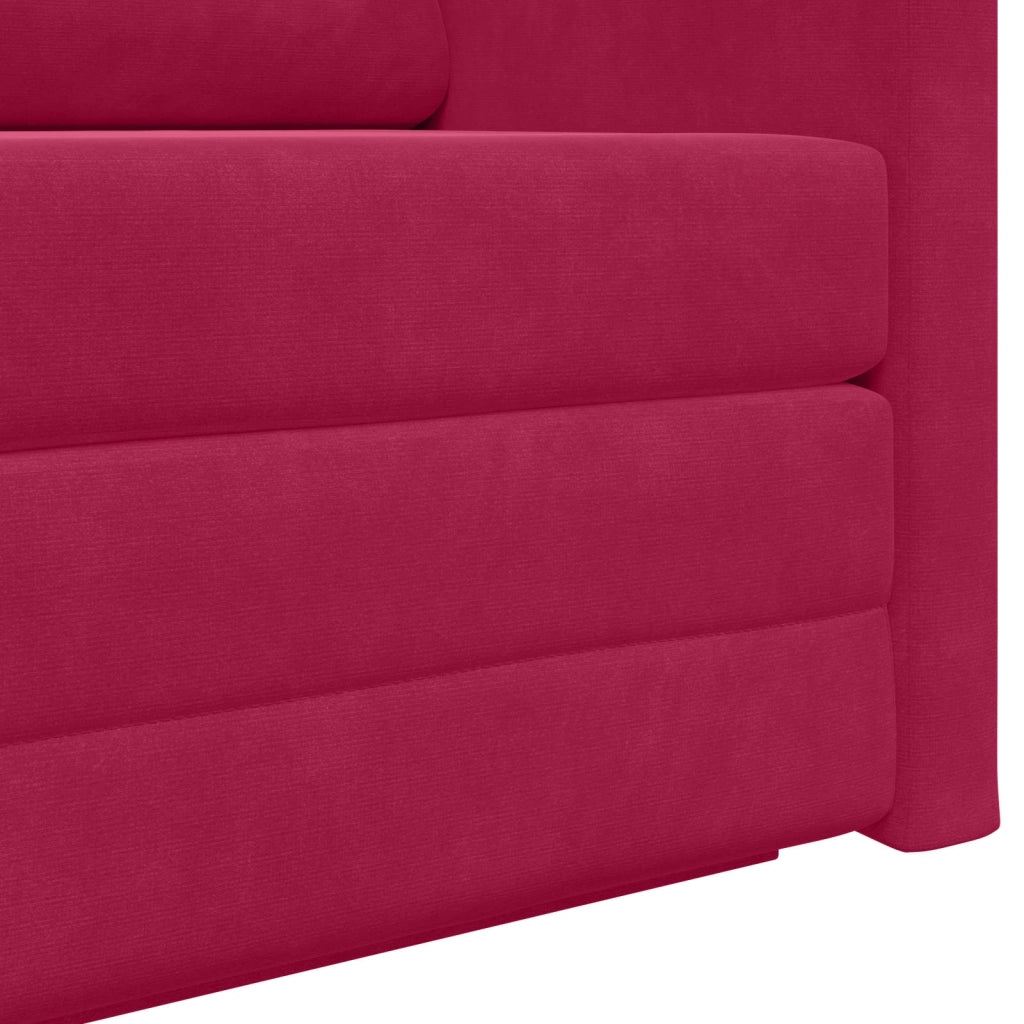 Divano letto Rosso Vino 124 x 71 x 78 cm Velluto 4106705