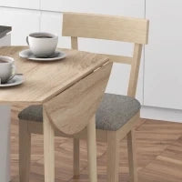 Tavolo Pieghevole Moderno a Ribalta per Cucina e Soggiorno, in Truciolato, Ø89x73.5 cm