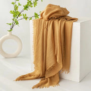 Sjaal per donna, lente e estate, colore uniforme, protezione solare, ombrelli, sjaal donna, foulard, grande sjaal leggera per donna in rete 190*100cm.