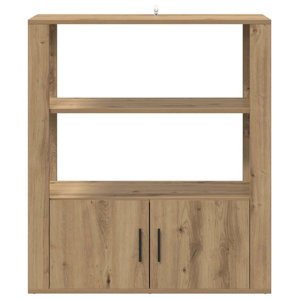 Credenza | Madia | Buffet da pranzo | Armadio da pranzo rovere artigianale 30 x 80 x 90 cm Legno multistrato