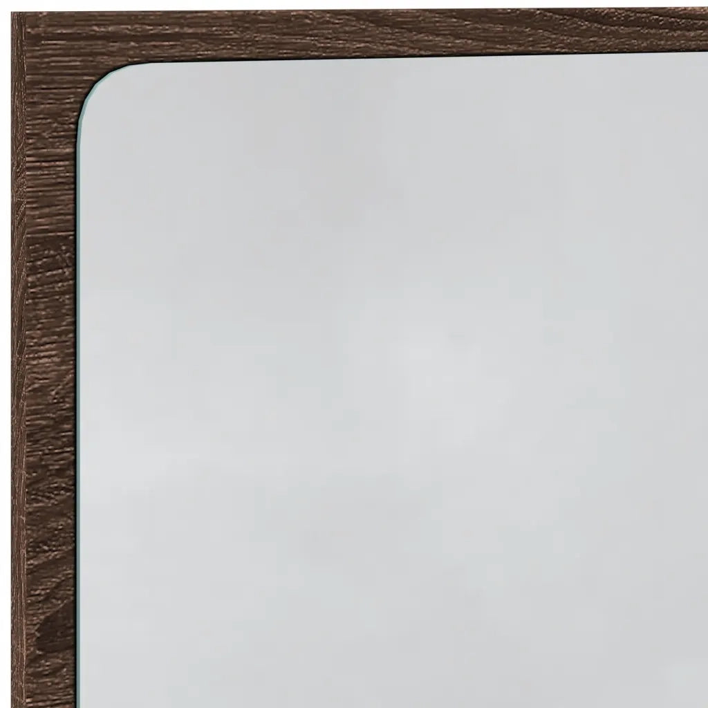 Specchio da Bagno LED-Specchio decorativo con LED Rovere Marrone 60x8,5x38 cm in Truciolato