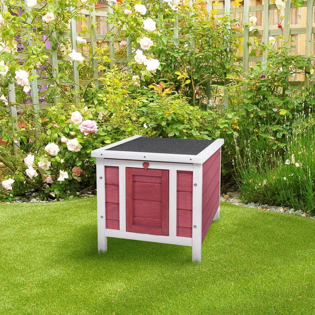 Casetta per Conigli in Legno da Giardino ¨C Zephmum ¨C Rosso 42x51x43 cm