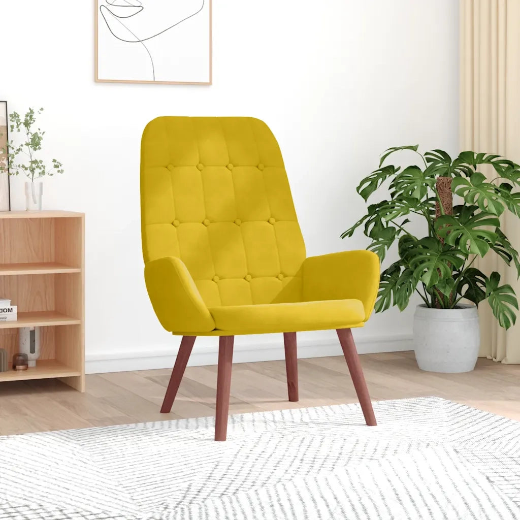 Poltrona Relax Giallo in Velluto 4102639