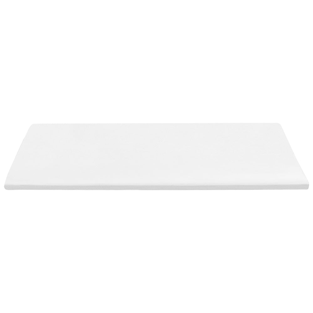 Coprimaterasso in schiuma bianca 120 x 200 cm morbido comfort