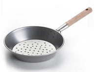 Padella arrostitore per castagne Ø26 cm in lamiera con manico in legno caldarrostiera conica