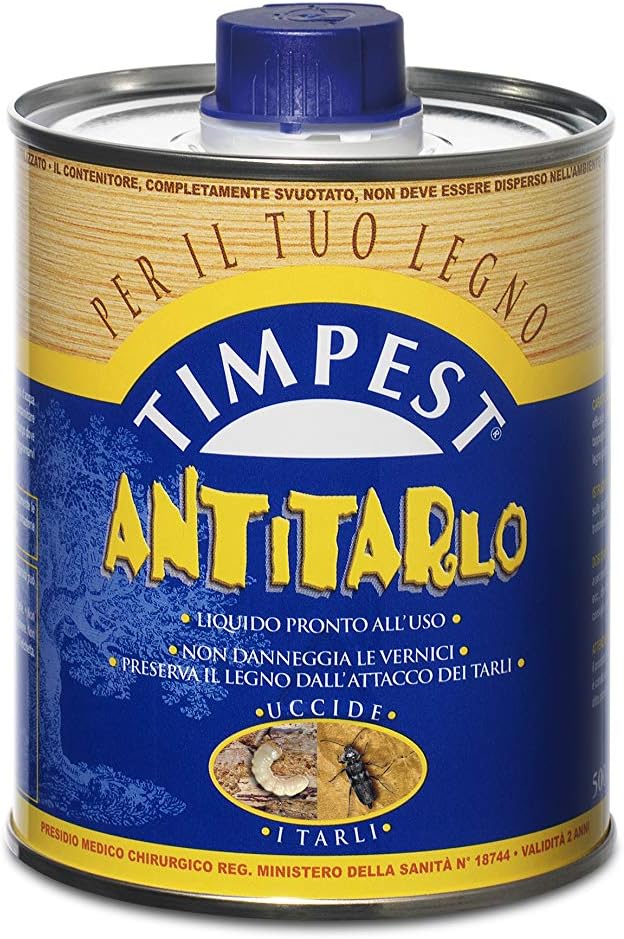 Antitarlo liquido professionale 0,5 litri incolore protegge e preserva il legno Timptest