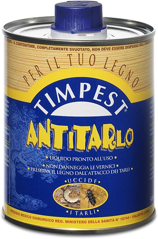 Antitarlo liquido professionale 0,5 litri incolore protegge e preserva il legno Timptest