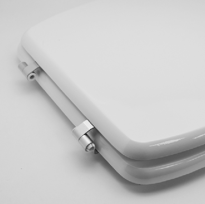 Sedile WC per disabili universale Matteo bianco in MDF con cerniere regolabili passanti DH