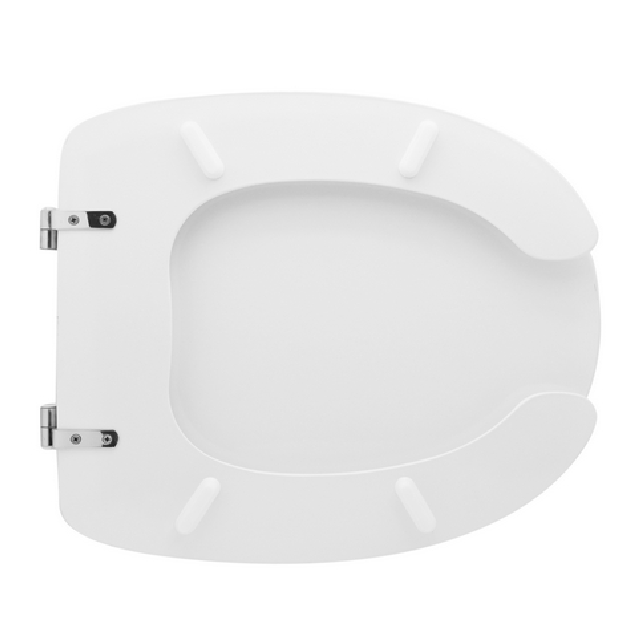 Sedile WC per disabili universale Matteo bianco in MDF con cerniere regolabili passanti DH