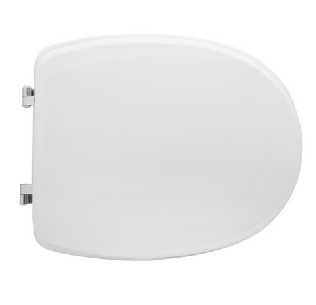 Sedile WC per disabili universale Matteo bianco in MDF con cerniere regolabili passanti DH