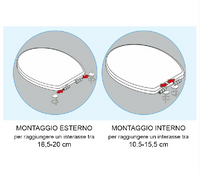 Sedile WC per disabili universale Matteo bianco in MDF con cerniere regolabili passanti DH