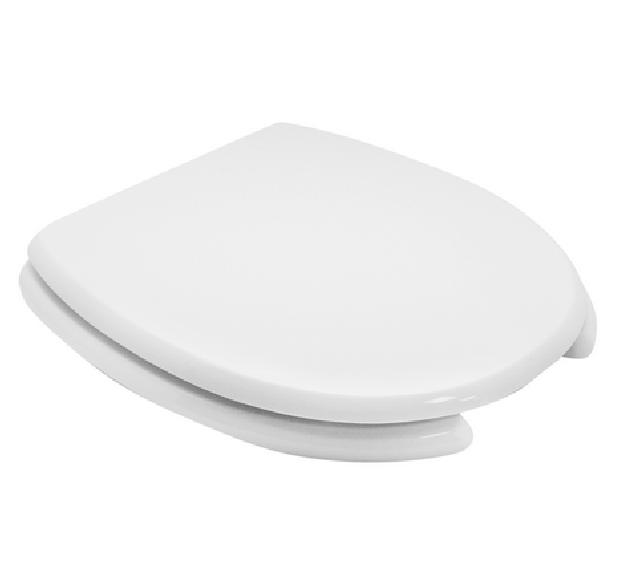 Sedile WC per disabili universale Matteo bianco in MDF con cerniere regolabili passanti DH