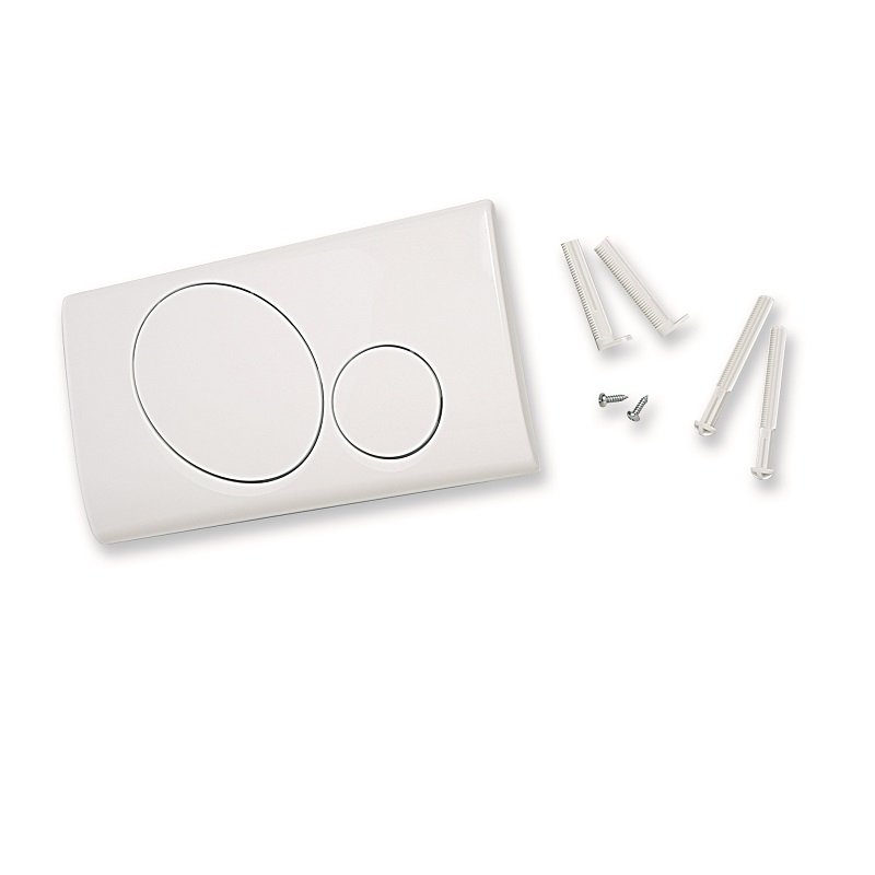 Placca di comando bianca 2 tasti per cassetta incasso modelli Andromeda e Crux Vega Bampi