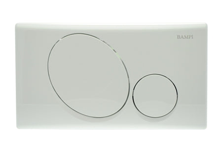 Placca di comando bianca 2 tasti per cassetta incasso modelli Andromeda e Crux Vega Bampi