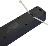 Multipresa elettrica 6 posti bipasso Schuko con interruttore luminoso cavo 1,5 m colore nero