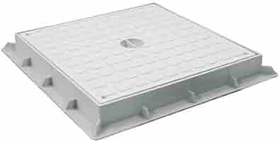 Telaio con chiusino per pozzetto 20x20 cm in polipropilene anti-UV resistente agli urti e agenti atmosferici