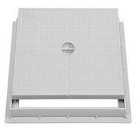 Telaio con chiusino per pozzetto 20x20 cm in polipropilene anti-UV resistente agli urti e agenti atmosferici