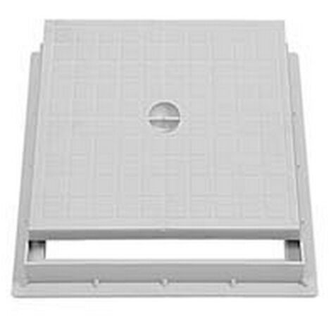 Telaio con chiusino per pozzetto 20x20 cm in polipropilene anti-UV resistente agli urti e agenti atmosferici