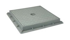 Telaio con chiusino per pozzetto 20x20 cm in polipropilene anti-UV resistente agli urti e agenti atmosferici