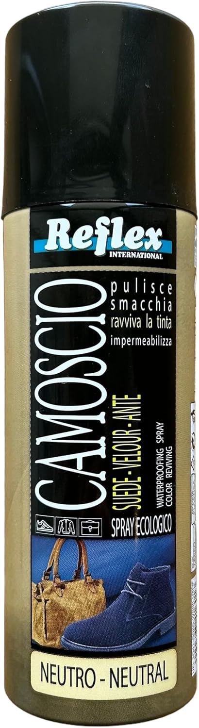 Camoscio spray per calzature 200 ml pulisce ravviva e protegge il colore delle scarpe