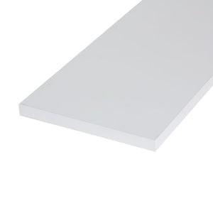 Mensola rettangolare Ecopan 60x30 cm spessore 1,8 cm in melaminico bianco bordo su 4 lati