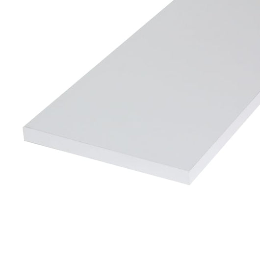 Mensola rettangolare Ecopan 60x30 cm spessore 1,8 cm in melaminico bianco bordo su 4 lati