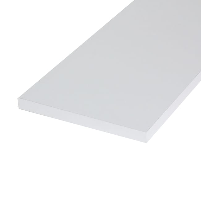 Mensola rettangolare Ecopan 60x30 cm spessore 1,8 cm in melaminico bianco bordo su 4 lati