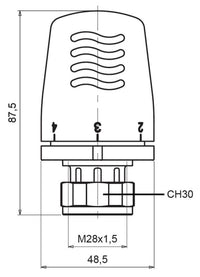 Testa termostatica M28 per valvole termostatiche regolazione temperatura ICMA