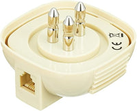 Spina telefonica tripolare tipo Telecom con presa modulare plug 6/4 c