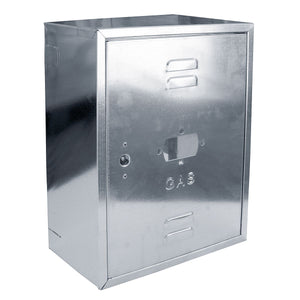 Mobiletto per contatore gas 50x40x25 cm in lamiera zincata resistente da esterno