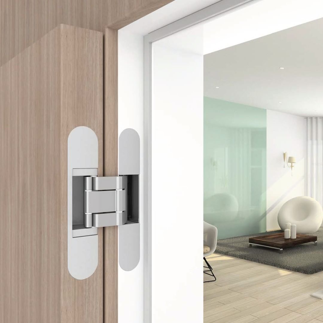 Copertura per cerniere invisibili Eclipse 3.2 AGB in ABS cromo opaco 35x23 mm confezione 4 pezzi