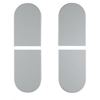 Copertura per cerniere invisibili Eclipse 3.2 AGB in ABS cromo opaco 35x23 mm confezione 4 pezzi