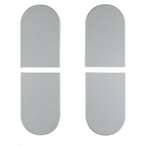 Copertura per cerniere invisibili Eclipse 3.2 AGB in ABS cromo opaco 35x23 mm confezione 4 pezzi