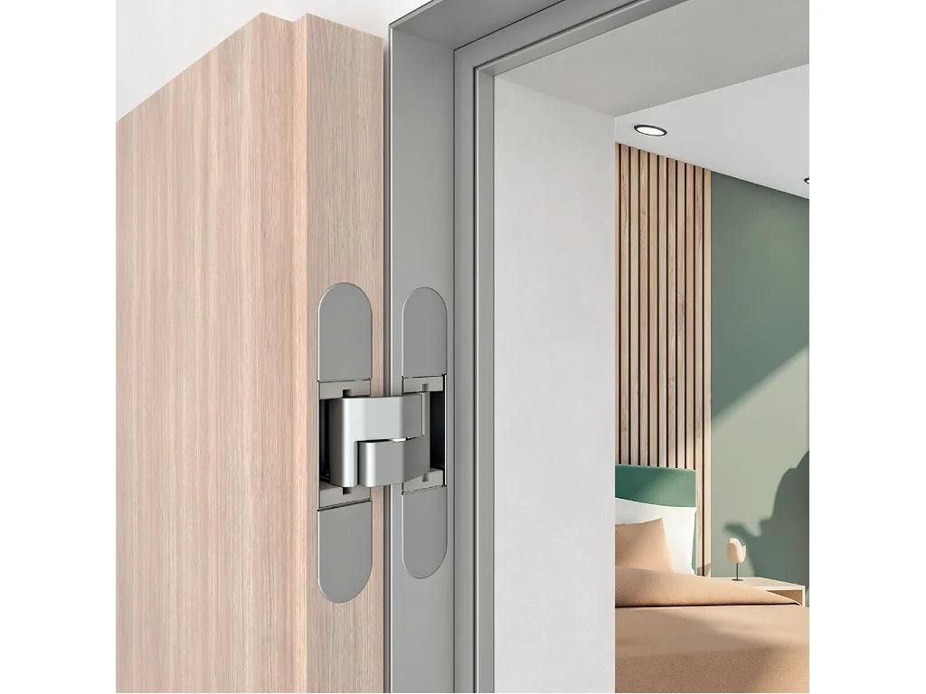 Copertura per cerniere invisibili Eclipse 3.2 AGB in ABS cromo opaco 35x23 mm confezione 4 pezzi