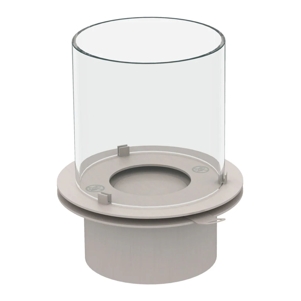 Camino a Bioetanolo Braciere da Pavimento Ø40xh54 cm per Interno ed Esterno Botticelli Terra Marrone