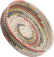 Piatto da tavola in vimini a forma rotonda decorativo con disegno di alghe 30cm