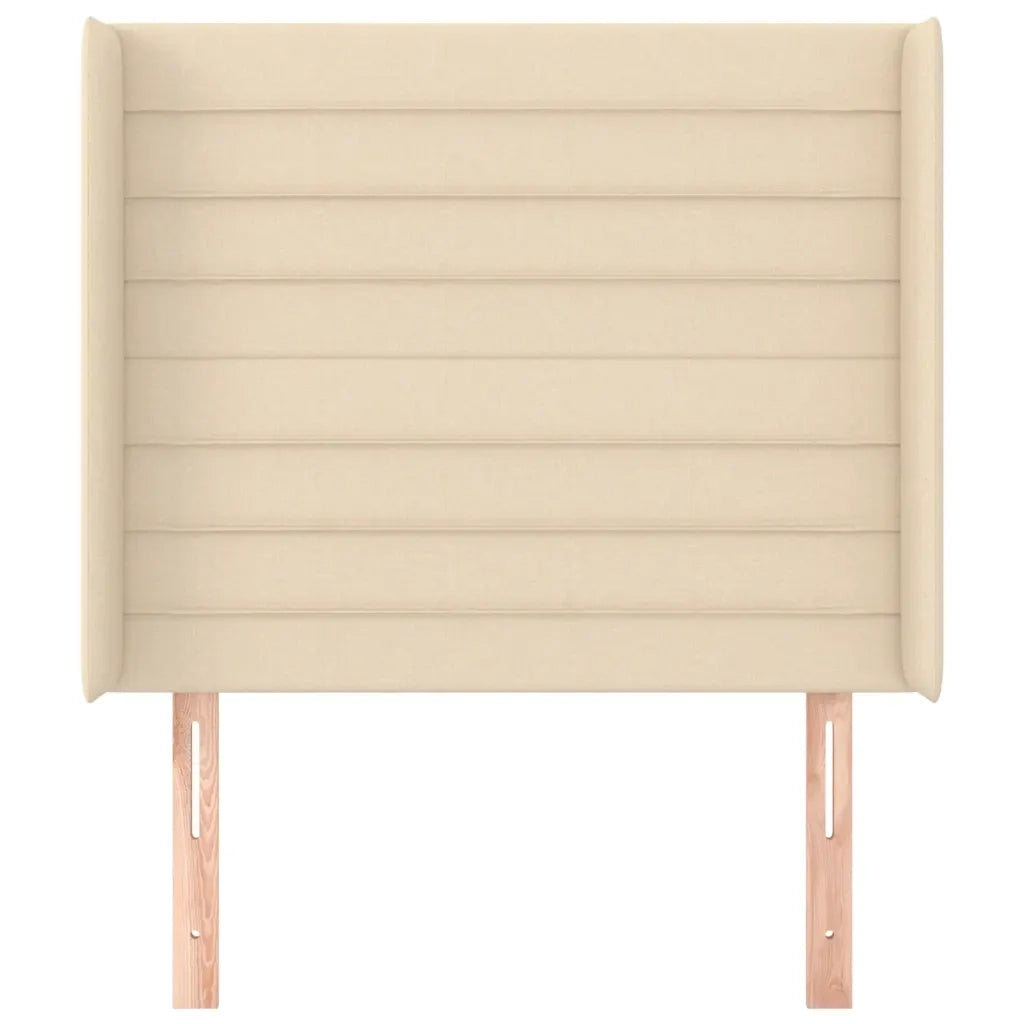 Testiera | Testata ad Orecchio Crema 103x16x118/128 cm in Tessuto