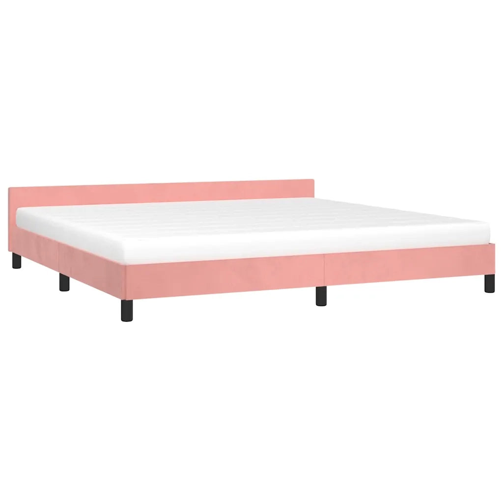 Giroletto con Testiera Rosa 200x200 cm in Velluto cod mxl 59475