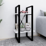 Libreria a 2 Ripiani Bianca 40x30x70 cm in Legno Multistrato cod mxl 12943