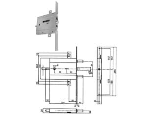 SERRATURA TRIPLICE DA INFILARE PER PORTE BLINDATE DOPPIA MAPPA 133Y5- - mm.65 SX (Y133Y565280) - 1 pezzi YALE