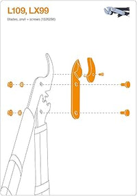 LAMA, CONTROLAMA E VITE DI RICAMBIO PER TRONCARAMI POWERGEAR 112487  (1026286)    FISKARS