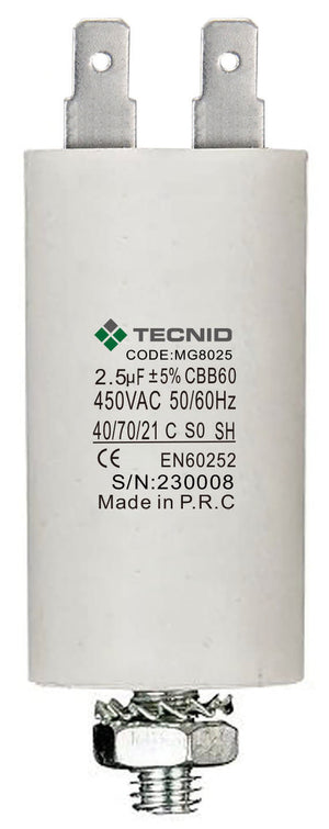 CONDENSATORE PER ELETTROPOMPE 4 POLI  UF 4