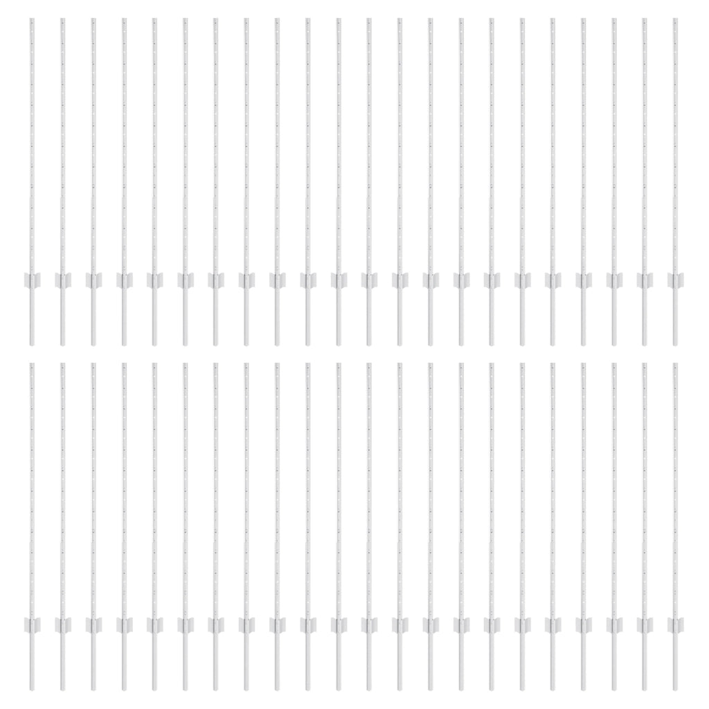 Pali di Recinzione 88 pcs U-Channel Argento 160 cm Acciaio