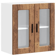 Pensile da Cucina | Mobile da Cucina con Porta in Vetro Porto Legno Vecchio
