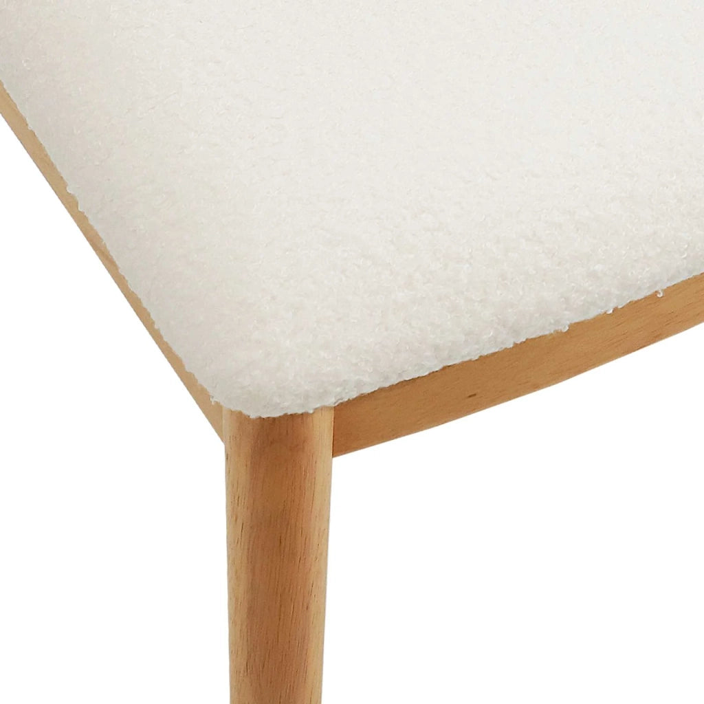 Sedia da pranzo 2 pcs Naturale e chiaro Legno di gomma solido 42020419