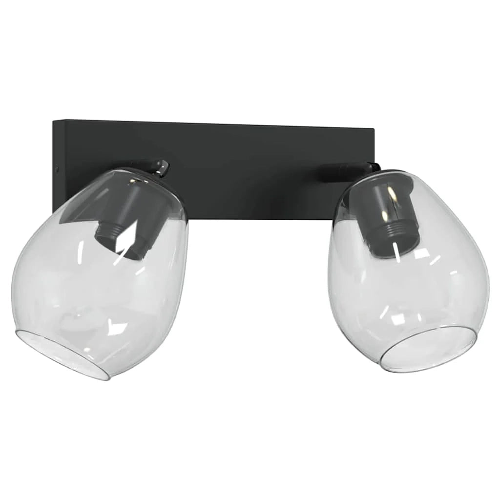 Faretto da soffitto moderno girevole 33 x 13 x 26 cm in vetro nero 02_0058434