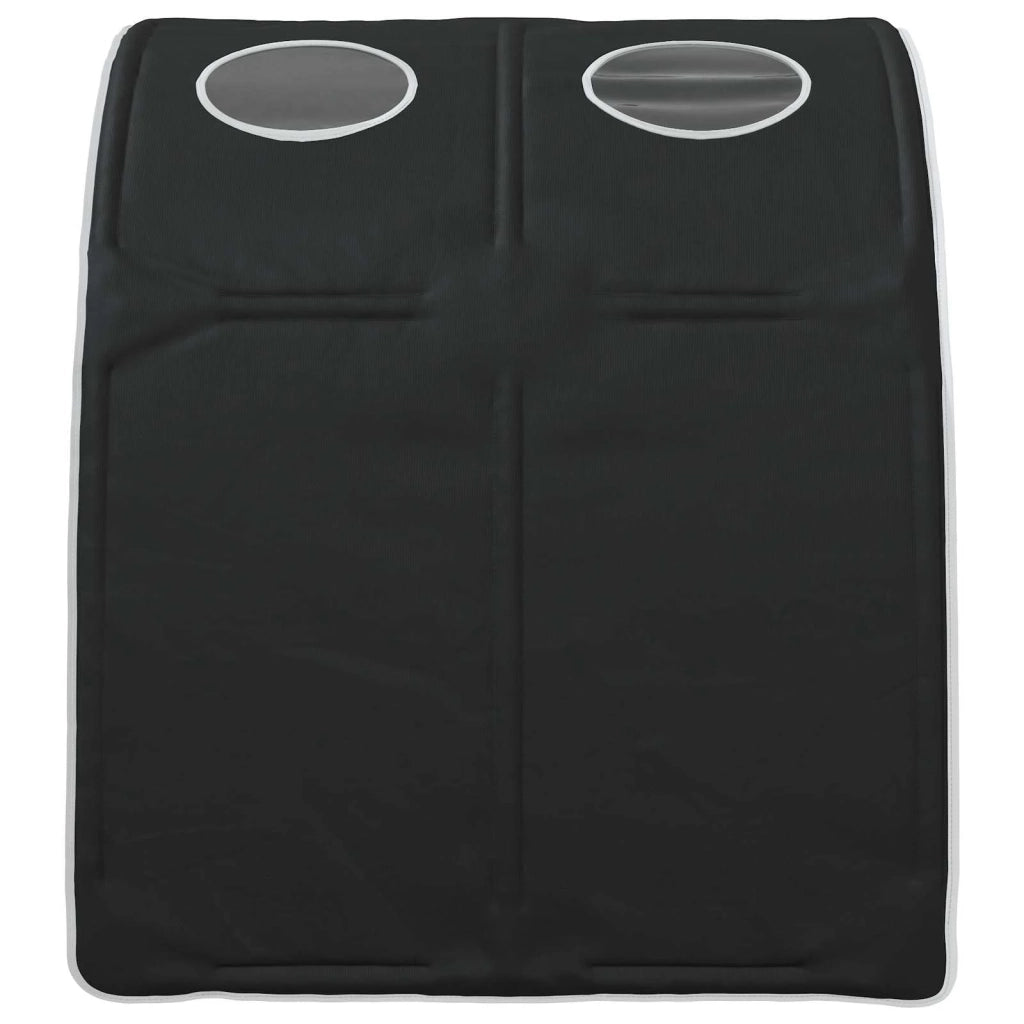 Tunnel per Letto 2 pcs Nero 211 x 67.5 x 2 cm Poliestere