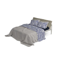 Set Lenzuola Singolo con Stampa Sopra Sotto e Federe Jeans Stripes