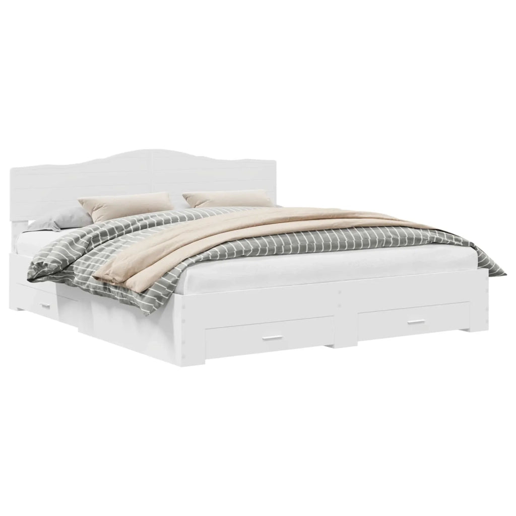 Struttura del letto Bianco 180 x 200 cm Legno multistrato