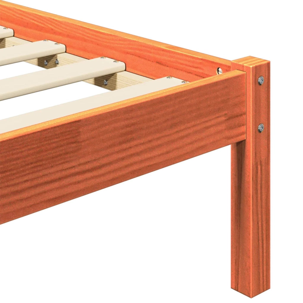 Struttura del letto Marrone cerato 205,5 x 155,5 x 100 cm